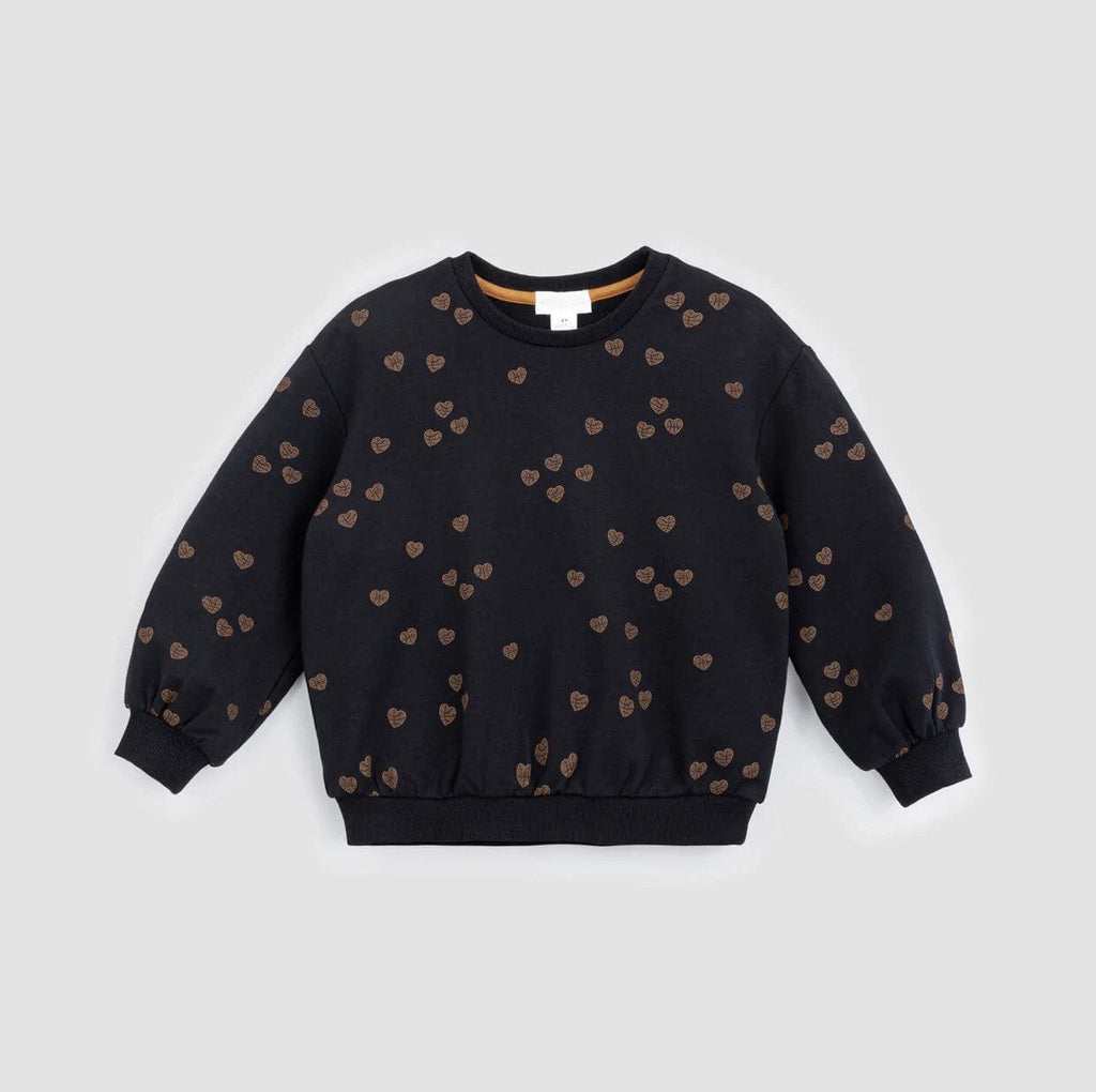 A Bundle of Joy Boutique 3M Basketball Heart Print Long Sleeve Sweatshirt