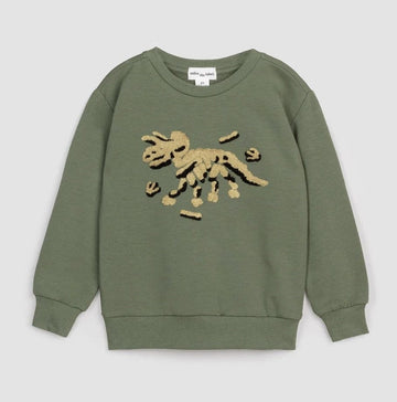 A Bundle of Joy Boutique Tops Fossil Motif Sweatshirt