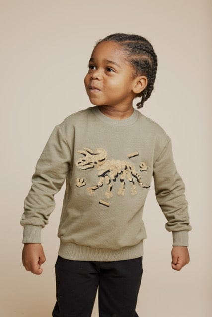 A Bundle of Joy Boutique Tops Fossil Motif Sweatshirt