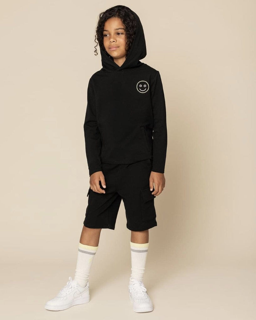 A Bundle of Joy Boutique  Tops Smile Long Sleeve Hooded T-shirt