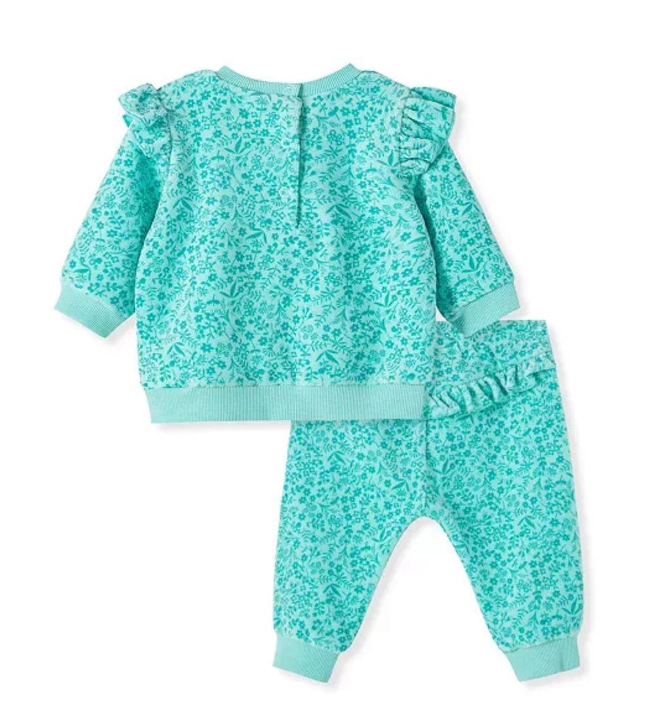 A Bundle of Joy Boutique Set Sweet Floral Velour Set