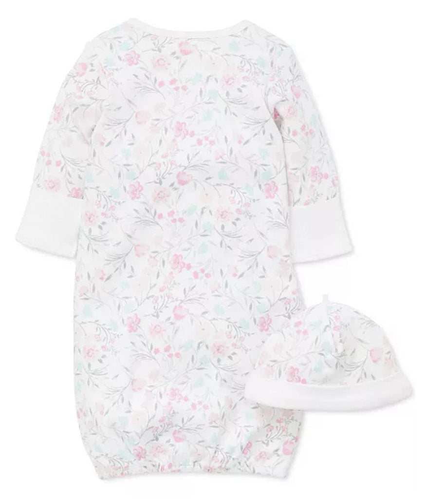 A Bundle of Joy Boutique Sleepwear Newborn - 3M Watercolor Sleeper Gown and Hat Set