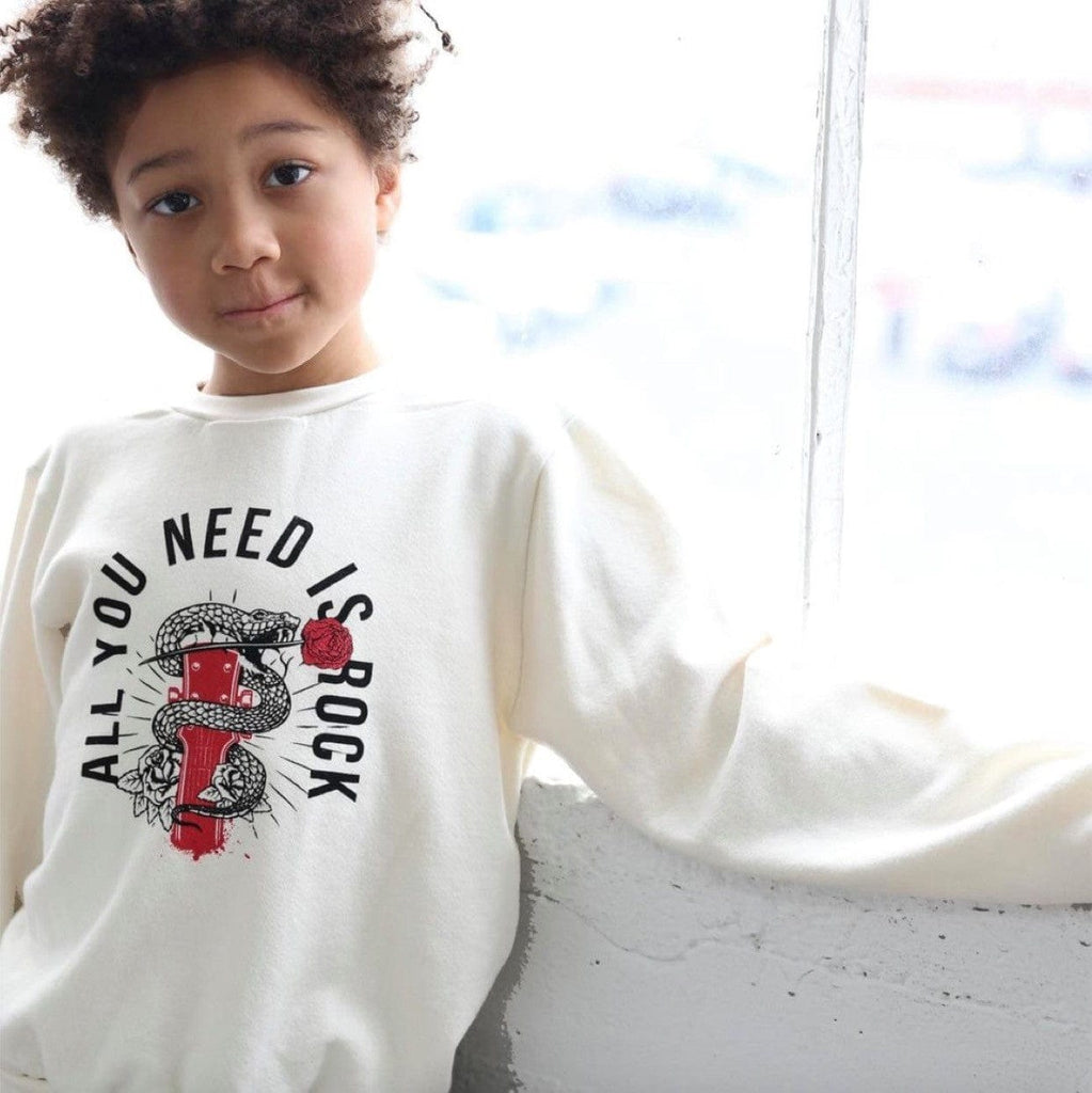 Wee Monster Tops All You Need Is Rock Sweatshirt