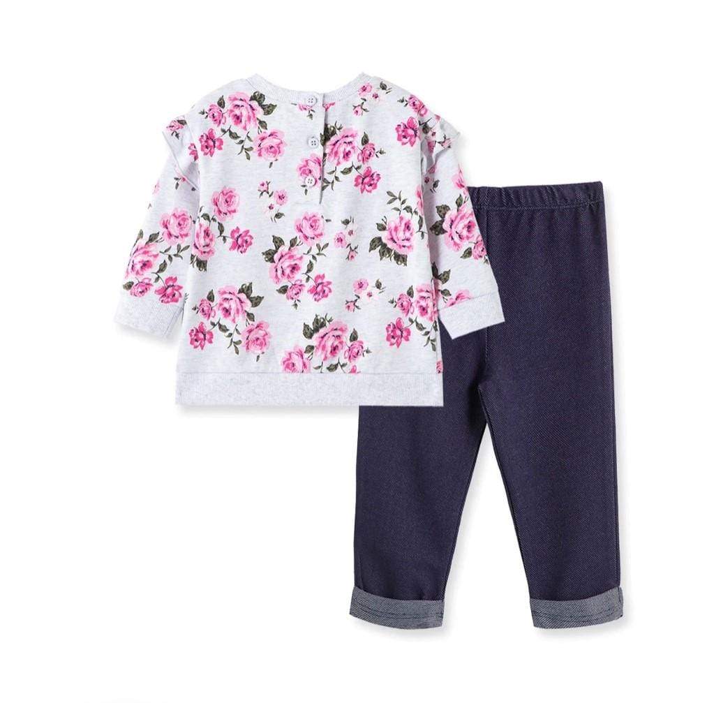 Little Me Set Floral Sweatshirt Set