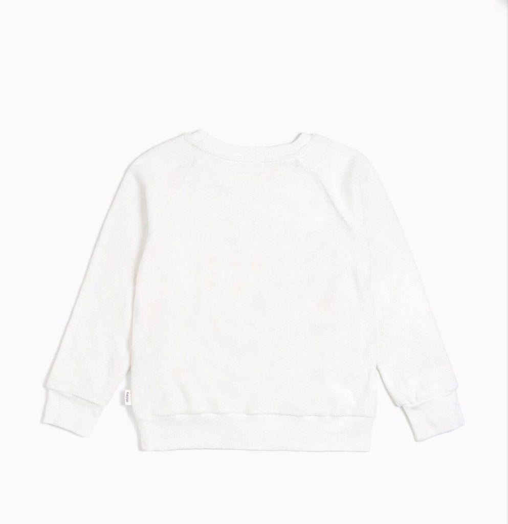 Miles Baby Tops White Terry Sweatshirt
